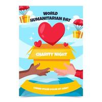 cartel del día mundial humanitario vector