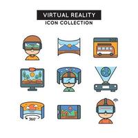 colecciones de iconos de realidad virtual vector