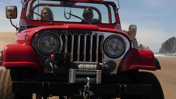 Par la conducción de vehículos todoterreno 4x4 en la playa video