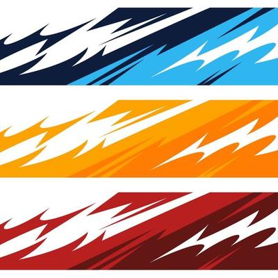 Sports stripes, car stickers black color. Racing decals for tuning.  20928753 Vector Art at Vecteezy