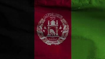 bandera de afganistán con textura agitando el fondo 4k video