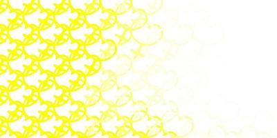Light Yellow vector background with woman symbols.
