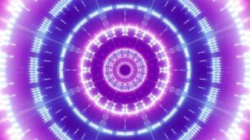bucle de portal de luz de energía fractal de neón