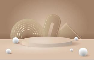 elegante concepto de fondo de escenario beige vector