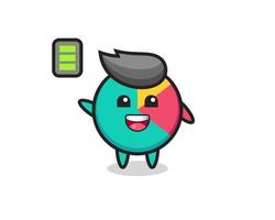 chart mascot character with energetic gesture vector