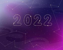 new year 2022 astrology background vector illustration