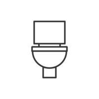 toilet bowl isolated vector icon