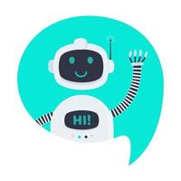 robot, chatbot, cabeza, icono, señal vector