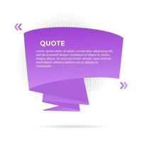 Big ribbon with quote text space vector illustration.