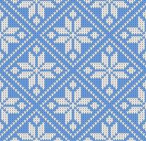 Knitted color squares seamless pattern vector illustration