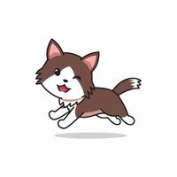 Vector cartoon character ragamuffin cat running