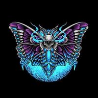 Butterfly With Skull Head vector