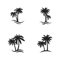 plantilla de logotipo de verano de palmera vector