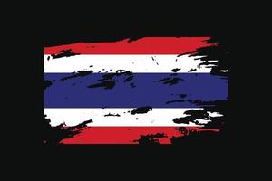 Grunge Style Flag of the Thailand. Vector illustration.