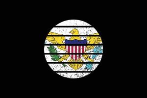 Bandera de estilo grunge de las Islas Vírgenes de EE. UU. ilustración vectorial. vector