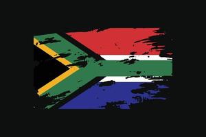 Bandera de estilo grunge de Sudáfrica. ilustración vectorial. vector