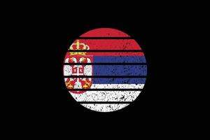 Grunge Style Flag of the Serbia. Vector illustration.