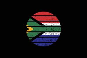 Grunge Style Flag of the South Africa. Vector illustration.