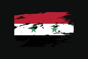 Grunge Style Flag of the Syria. Vector illustration.