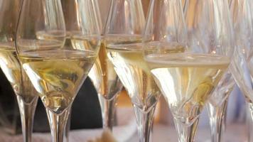 Many Glasses with Sparkling Wine video