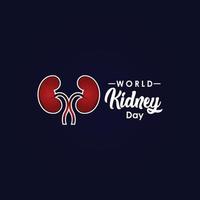 vector del día mundial del riñón para imprimir y celebrar