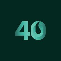 Anniversary Number Vector For Banner Print