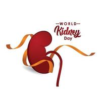 World Kidney Day Vector For Print and Celebrate