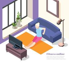 Online Training Isometric Background vector