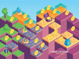 Game Location Isometric Composition vector