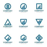 plantillas de logotipos de finanzas y contabilidad. conjunto de ilustración de icono de vector