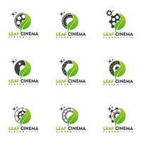 film cinema video studio production logo set vector icon illustration
