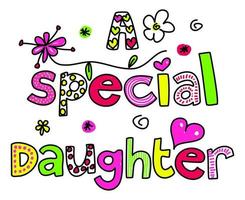 A Special Daughter Text Message Greeting Title vector