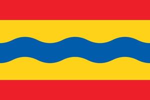 Overijssel region of Netherlands officially flag vector