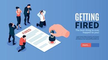 Getting Fired Horizontal Banner vector