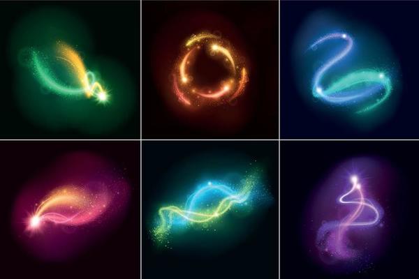 Magic Sparkles Realistic Design Concept