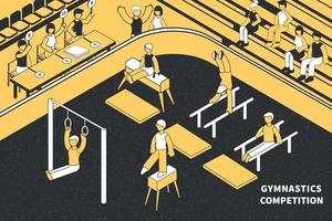 Isometric Gymnastics Competitions Composition vector