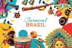 cartel de carnaval de brasil vector