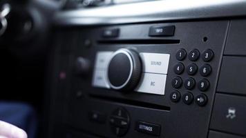 View of the interior of a modern automobile showing the dashboard photo