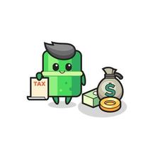 Character cartoon of bamboo as a accountant vector