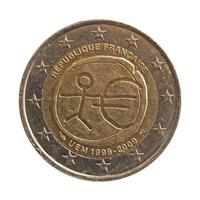 Euro coin isolated photo