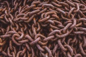 Abstract of Thick Rusty Chain Background Image