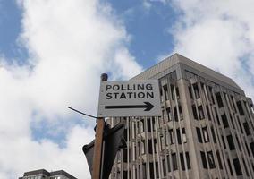 Polling station in London photo