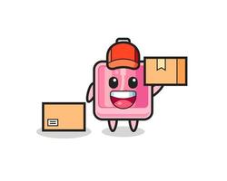 Mascot Illustration of perfume as a courier vector