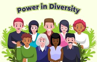 Group of Interracial People vector
