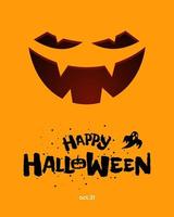 Happy Halloween party poster design. Jack O Lantern pumpkin vector