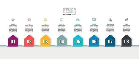 Business infographic  template with step or option design. vector