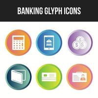 iconos bancarios para uso personal y comercial. vector
