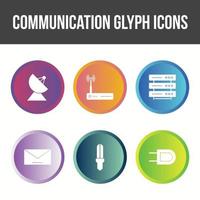 Unique Communication Line Vector Icon Set