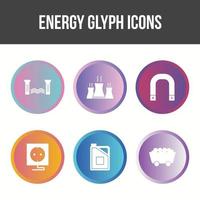 Beautiful Unique Energy Vector Icon Set