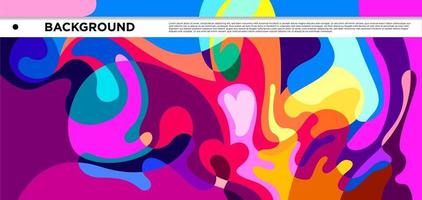 Vector colorful liquid and fluid abstract background